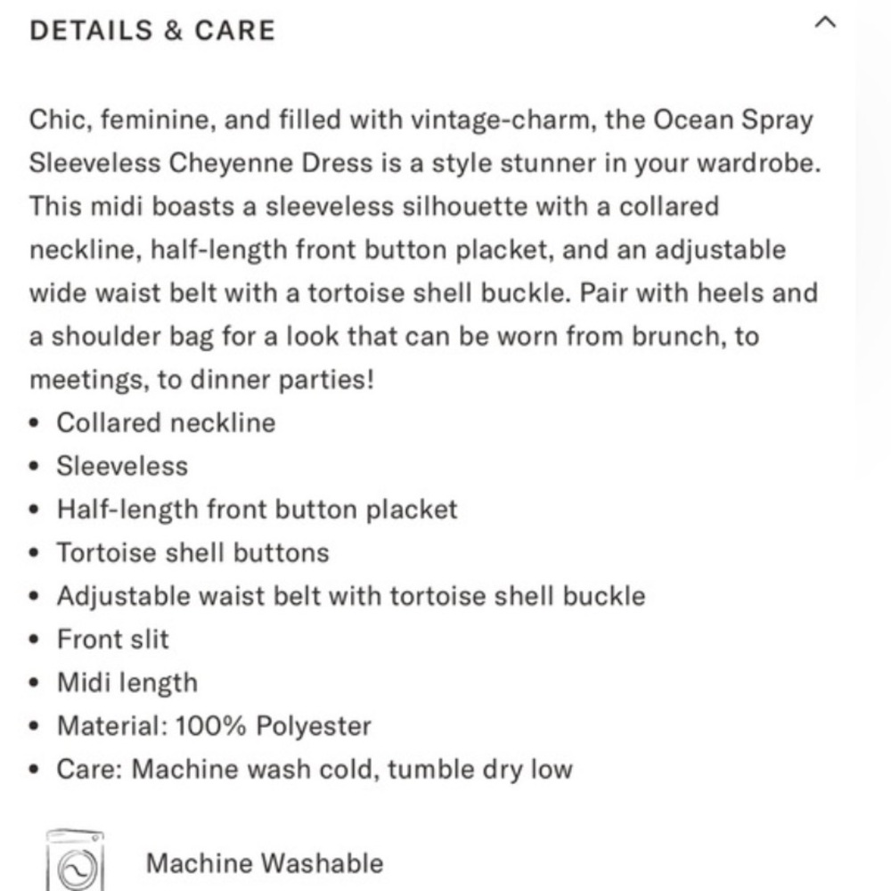 Ocean Spray Sleeveless Cheyenne Dress - Picture 4 of 10